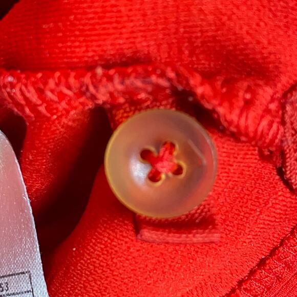 Nike Golf Polo Shirt Dri Fit Athletic Striped Short Sleeve Red White Mens Small - Picture 4 of 9